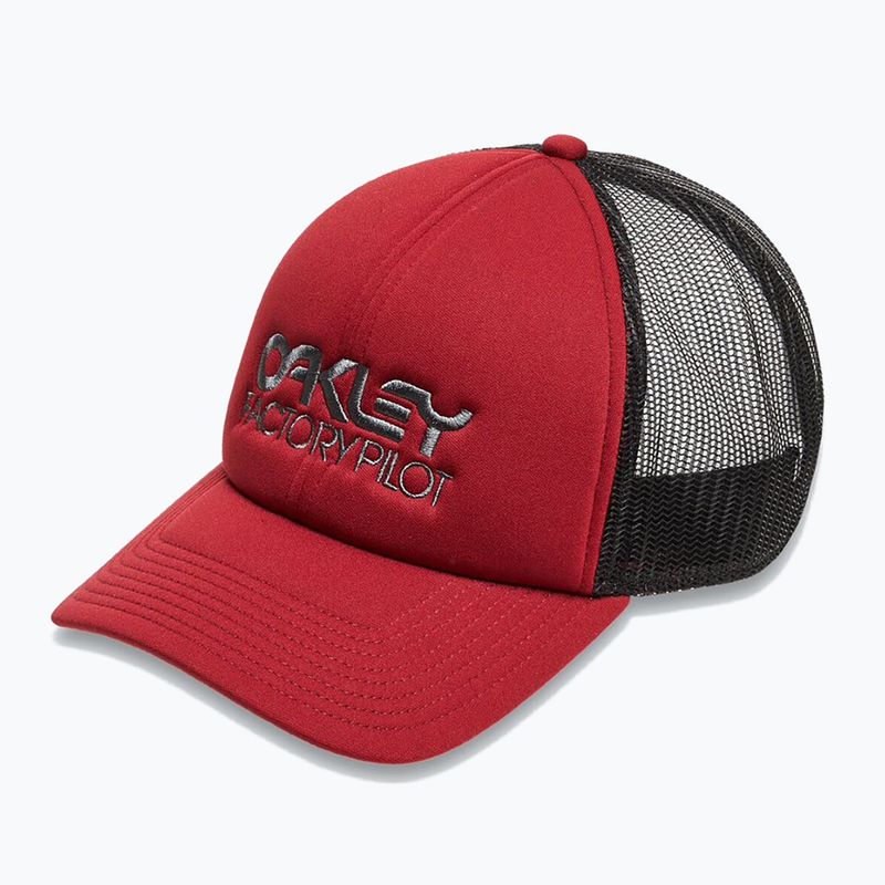 Oakley Factory Pilot Trucker berretto da baseball da uomo rosso ferro 5
