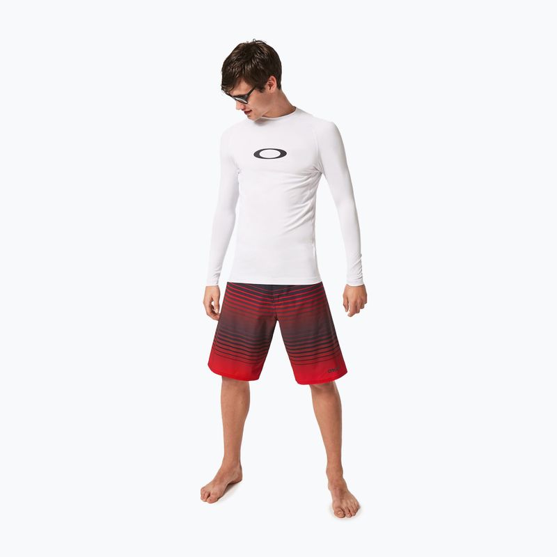 Oakley Ellipse Rashguard da uomo a maniche lunghe per il nuoto, bianco