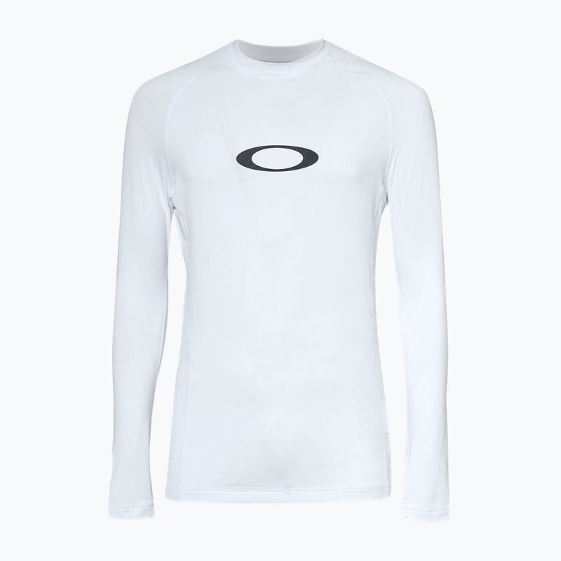 Oakley Ellipse Rashguard da uomo a maniche lunghe per il nuoto, bianco 2
