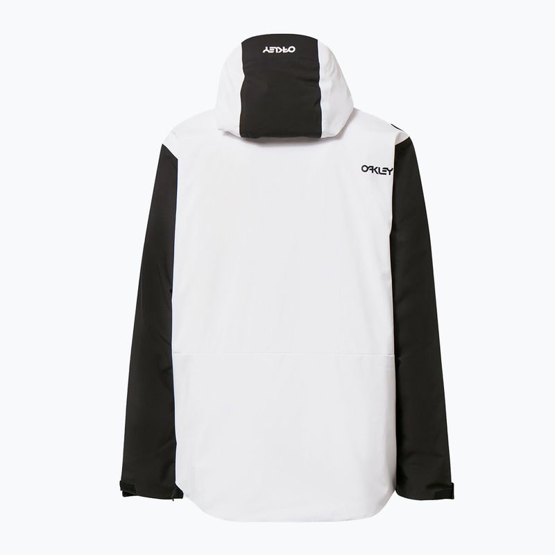 Giacca da snowboard isolata Oakley TNP TBT Uomo Anorak bianco/nero 6