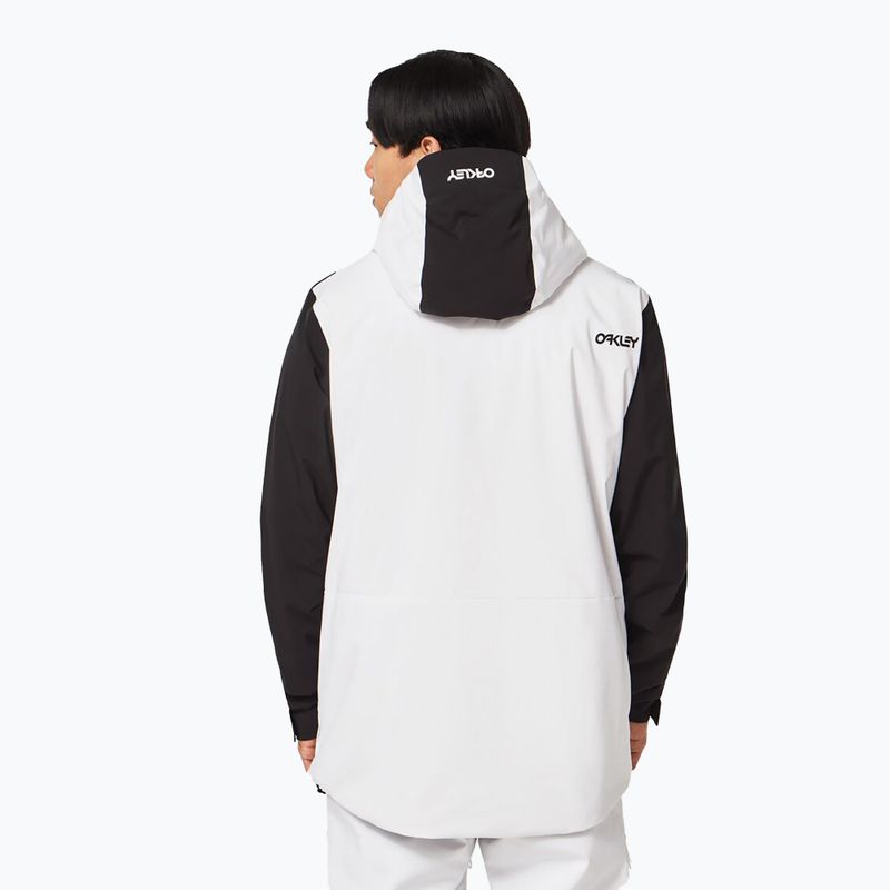 Giacca da snowboard isolata Oakley TNP TBT Uomo Anorak bianco/nero 2