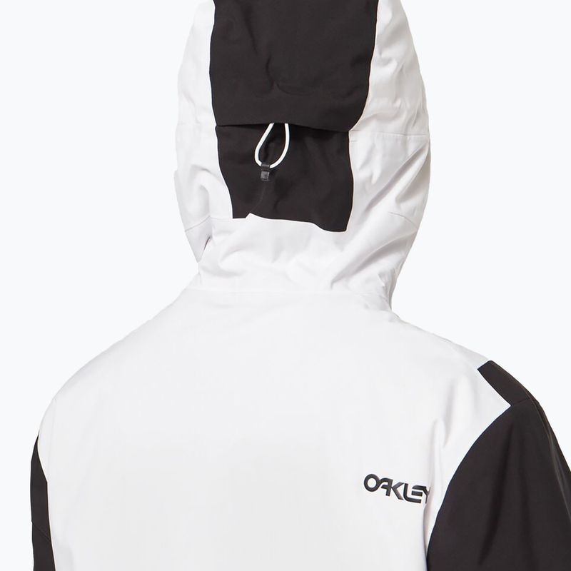 Giacca da snowboard isolata Oakley TNP TBT Uomo Anorak bianco/nero 4