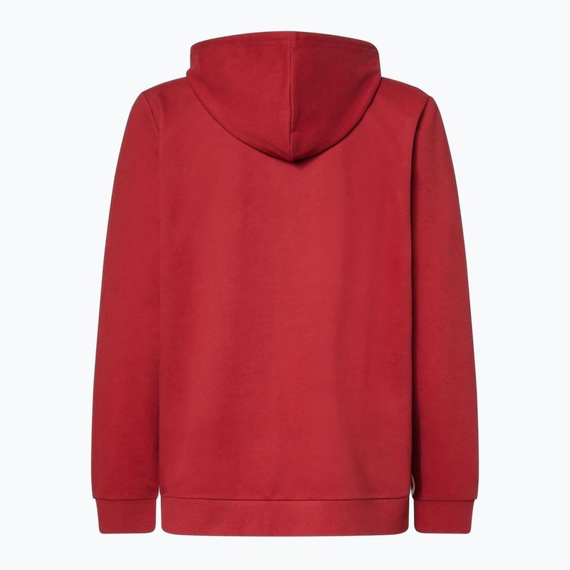 Felpa con cappuccio Oakley PO da uomo, rosso ferro 2