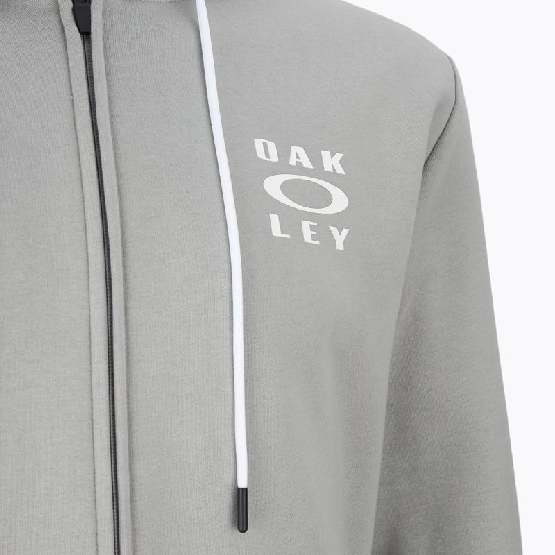 Felpa con cappuccio Oakley FZ da uomo grigio pietra 3