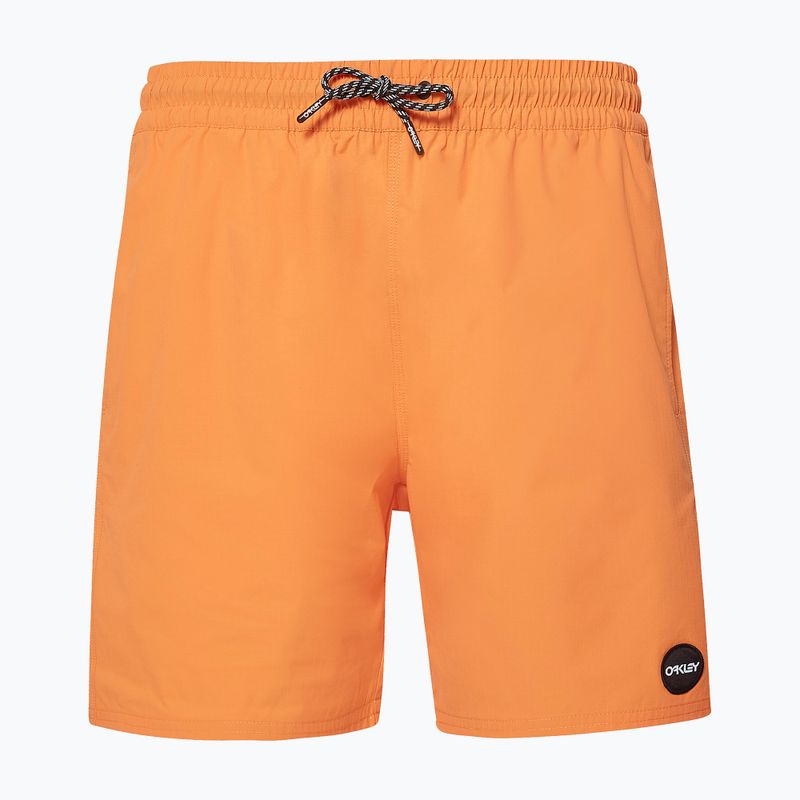 Pantaloncini da bagno Oakley Oneblock 18" arancione morbido da uomo 4