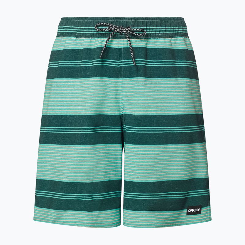 Pantaloncini da bagno Oakley Marlin RC 20" a righe verde cacciatore da uomo
