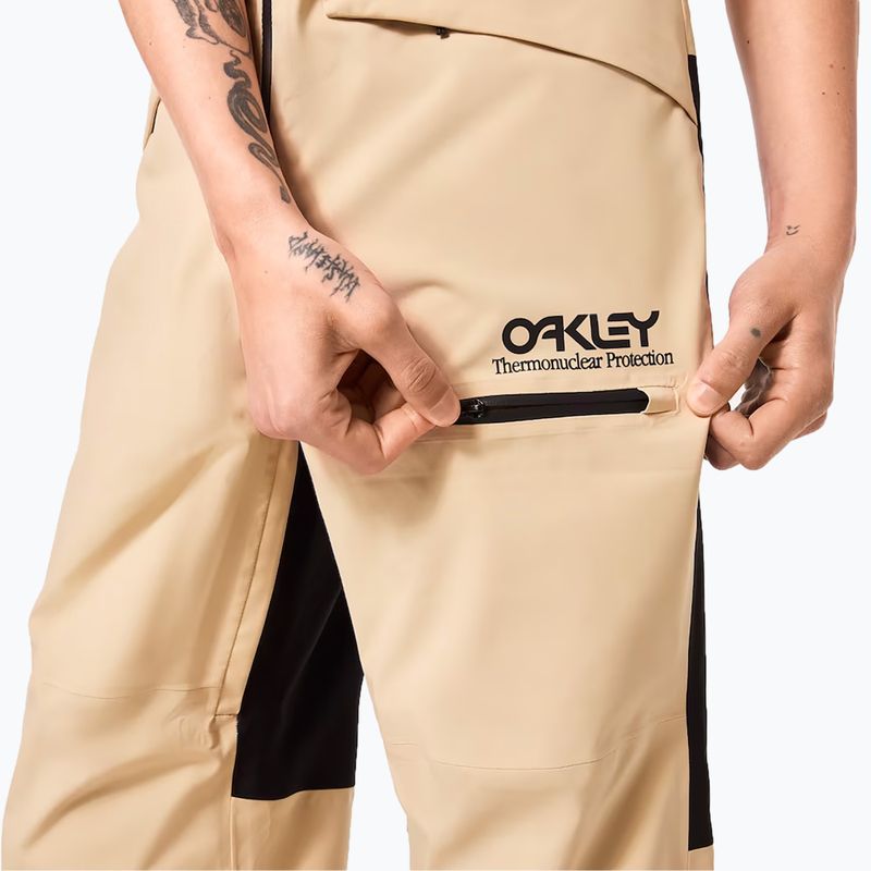 Pantaloni da snowboard Oakley TNP Shell Bib Humus da uomo 7