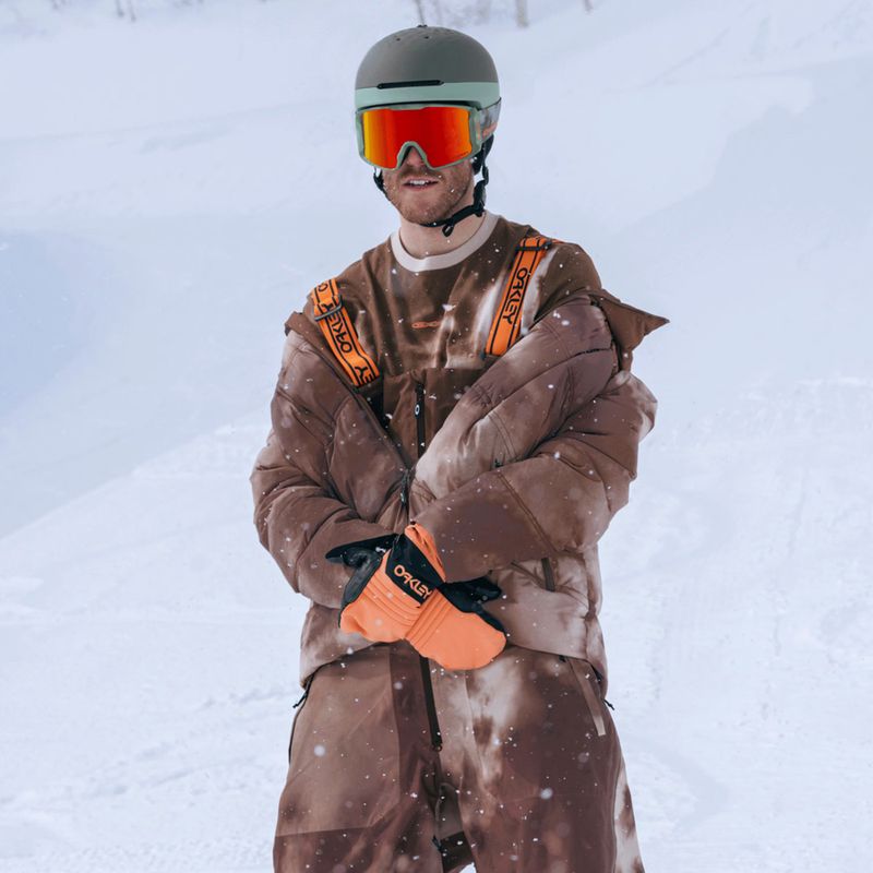 Guanto da snowboard Oakley B1B Mittes morbido arancione 6