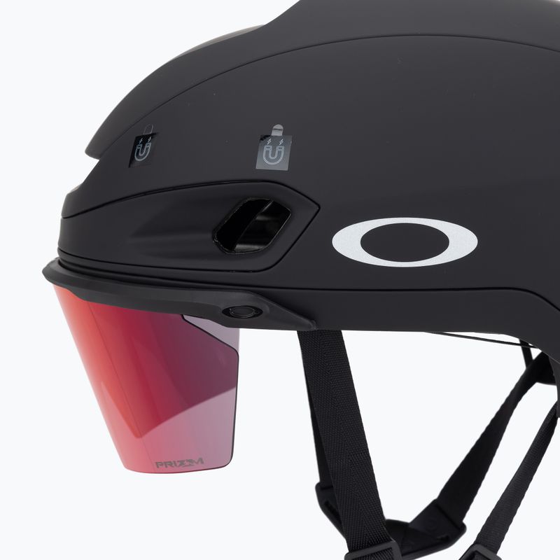 Oakley Aro7 Road casco da bici da strada nero opaco/prizm 7