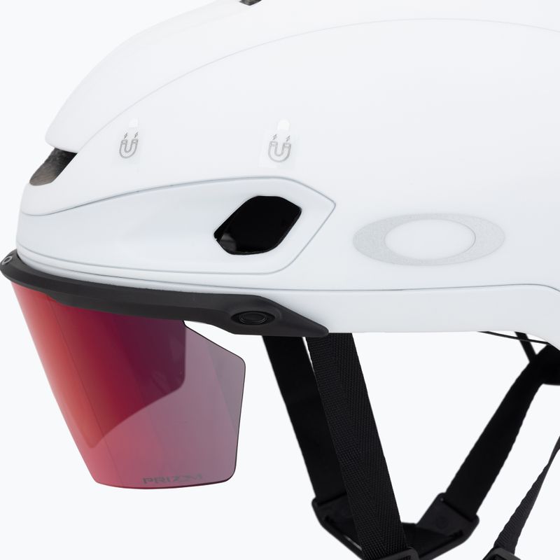 Oakley Aro7 Road casco da bici da strada bianco opaco/prizm 7