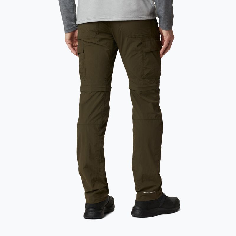 Pantaloni da trekking Columbia Silver Ridge II Convertible verde oliva per uomo 2