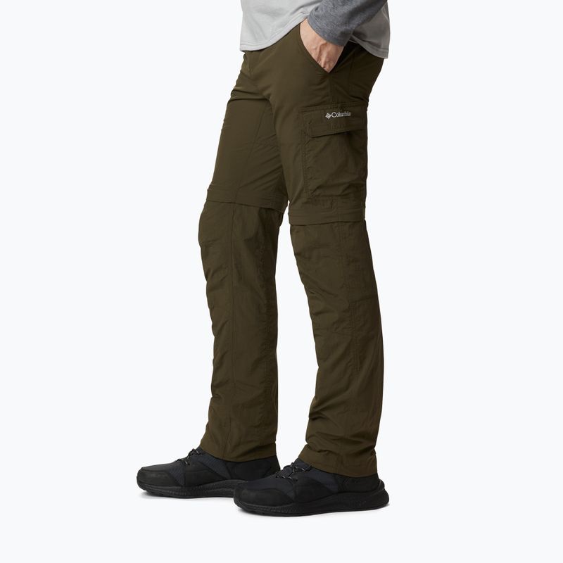 Pantaloni da trekking Columbia Silver Ridge II Convertible verde oliva per uomo 3