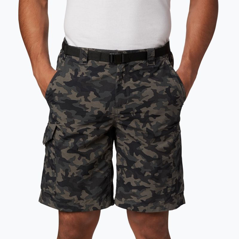 Pantaloncini da trekking Columbia Silver Ridge Printed Cargo da uomo, nero camo