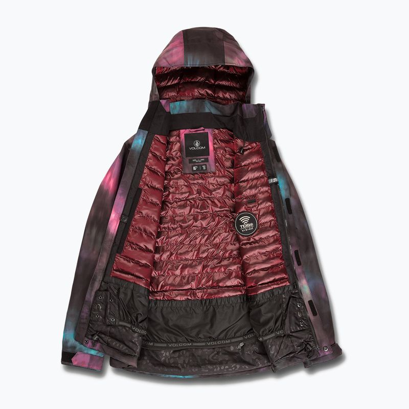 Giacca da snowboard da donna Volcom Pine 2L Tds Inf blu tie dye 11