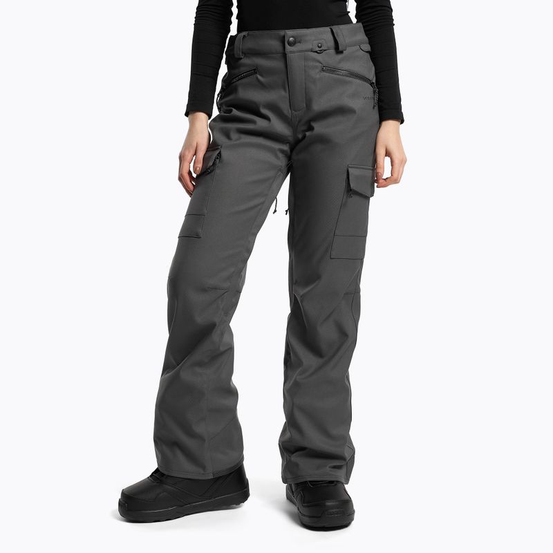 Pantaloni da snowboard da donna Volcom Grace Stretch grigio scuro