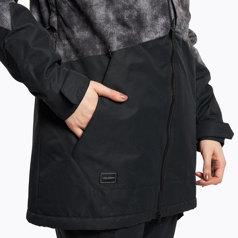 Giacca da snowboard da donna Volcom Strayer Ins nero acido 6