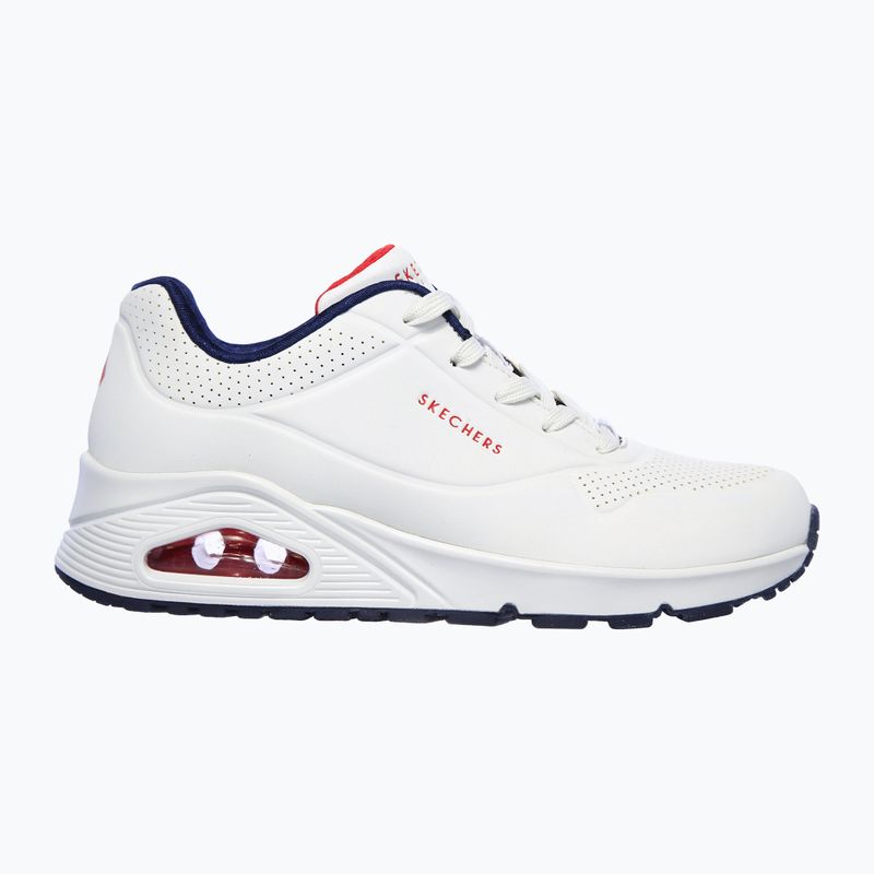 SKECHERS Uno Stand On Air scarpe da donna bianco durabuck/navy/rosso/mesh 2