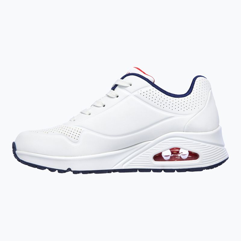 SKECHERS Uno Stand On Air scarpe da donna bianco durabuck/navy/rosso/mesh 3