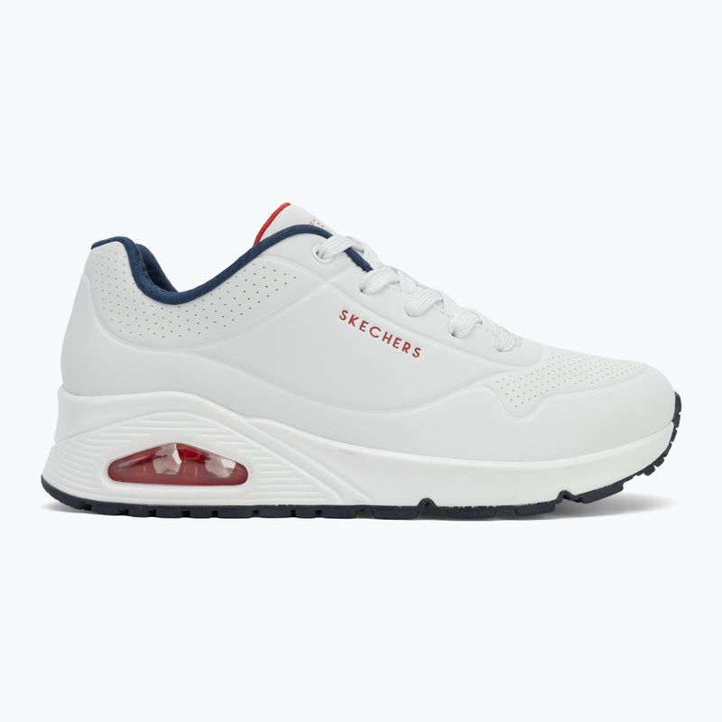 SKECHERS Uno Stand On Air scarpe da donna bianco durabuck/navy/rosso/mesh 2