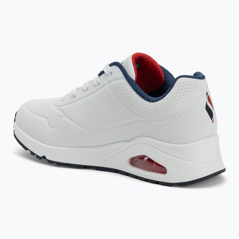 SKECHERS Uno Stand On Air scarpe da donna bianco durabuck/navy/rosso/mesh 3