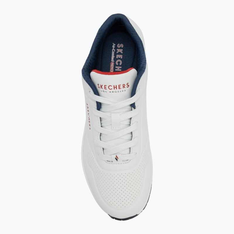 SKECHERS Uno Stand On Air scarpe da donna bianco durabuck/navy/rosso/mesh 5