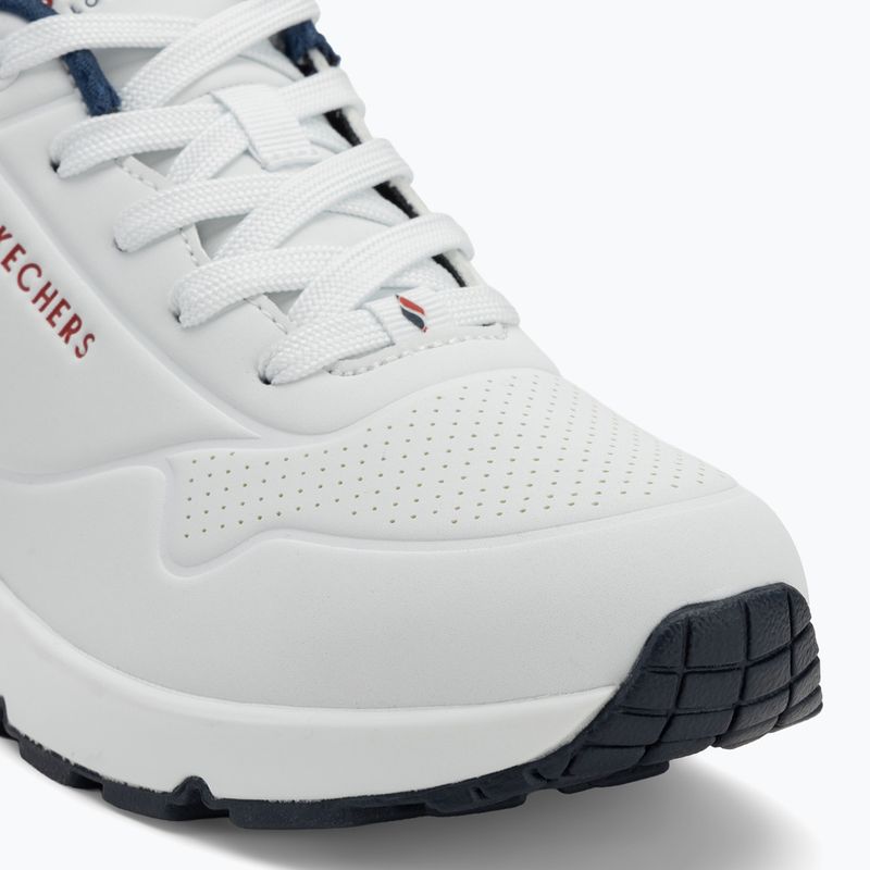 SKECHERS Uno Stand On Air scarpe da donna bianco durabuck/navy/rosso/mesh 7