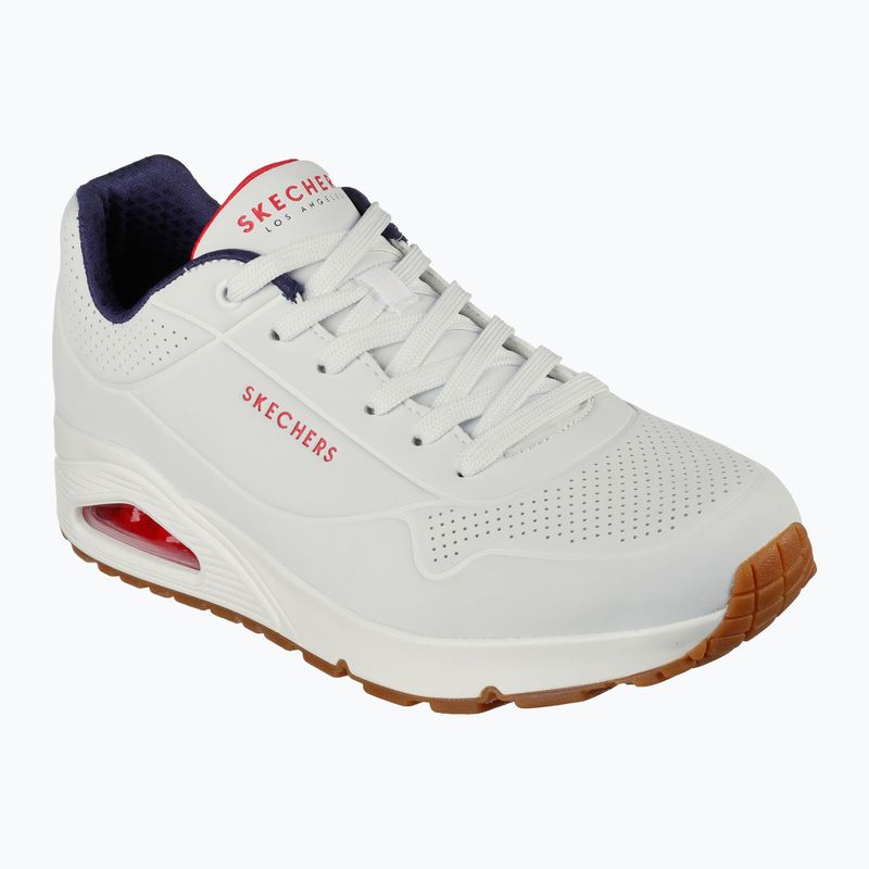 SKECHERS Uno Stand On Air scarpe da uomo bianco/navy/rosso 8