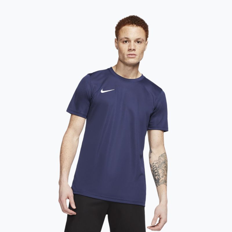 Maglia da calcio Nike Dri-Fit Park VII bianca e blu notte da uomo