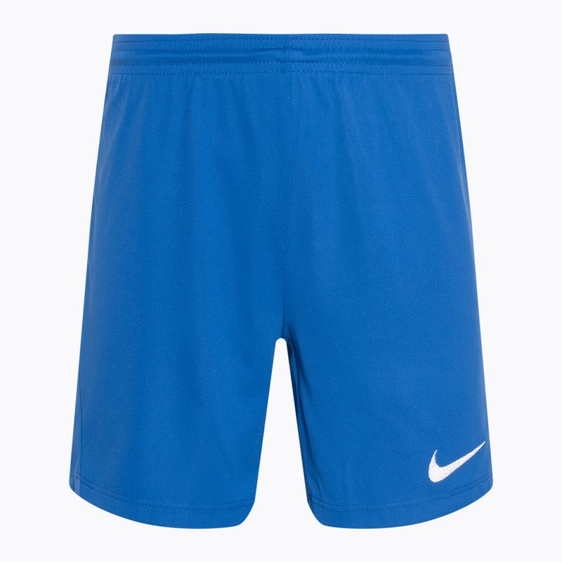 Pantaloncini da calcio Nike Dri-FIT Park III Knit da donna blu reale/bianco