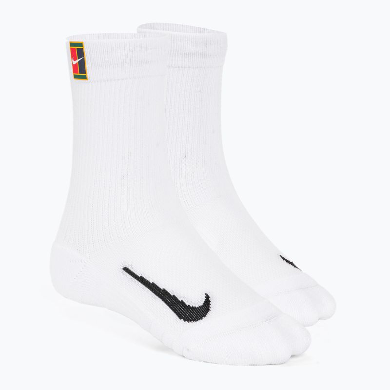 Calzini da tennis Nike Court Multiplier Cushioned Crew 2 paia bianco/bianco