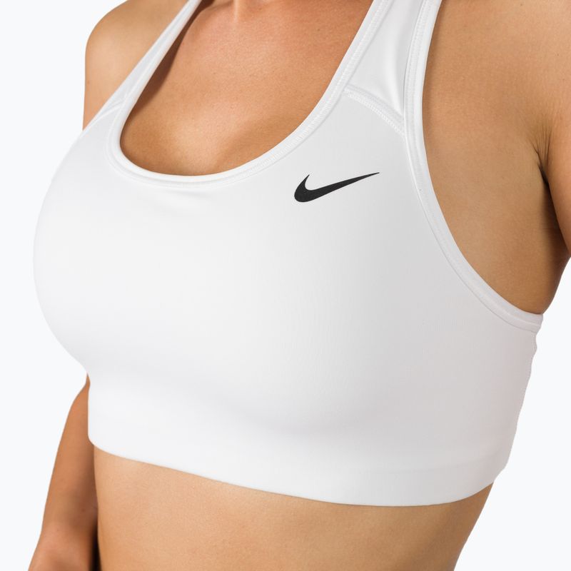 Reggiseno fitness Nike Dri-Fit Swoosh bianco/nero 4