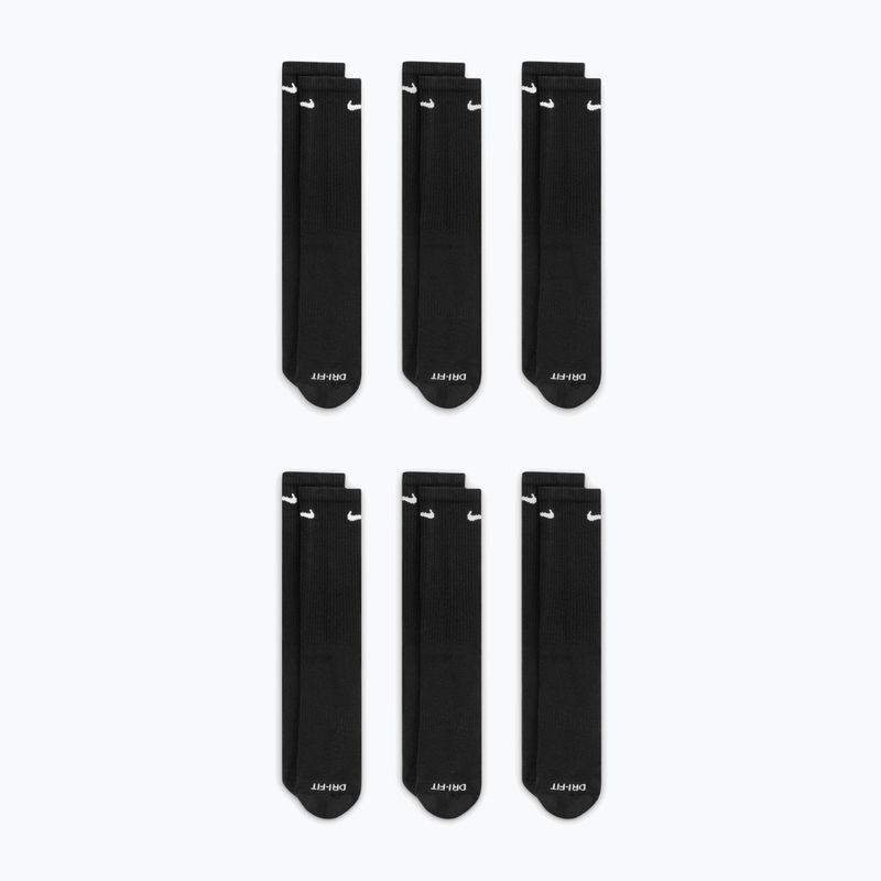 Calzini da uomo Nike Everyday Plus Cushioned Crew 6 pairs black/white 3