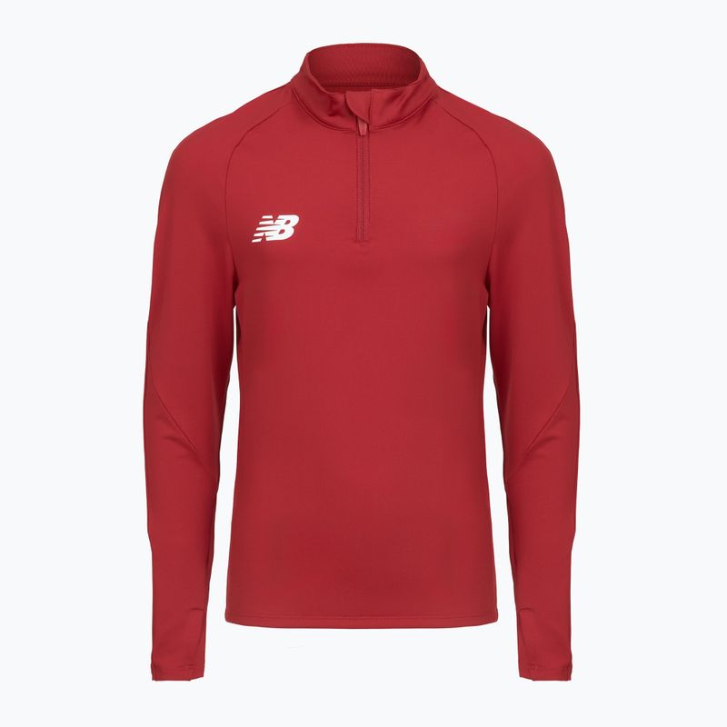 Felpa da calcio da bambino New Balance Training 1/4 Zip in maglia bordeaux