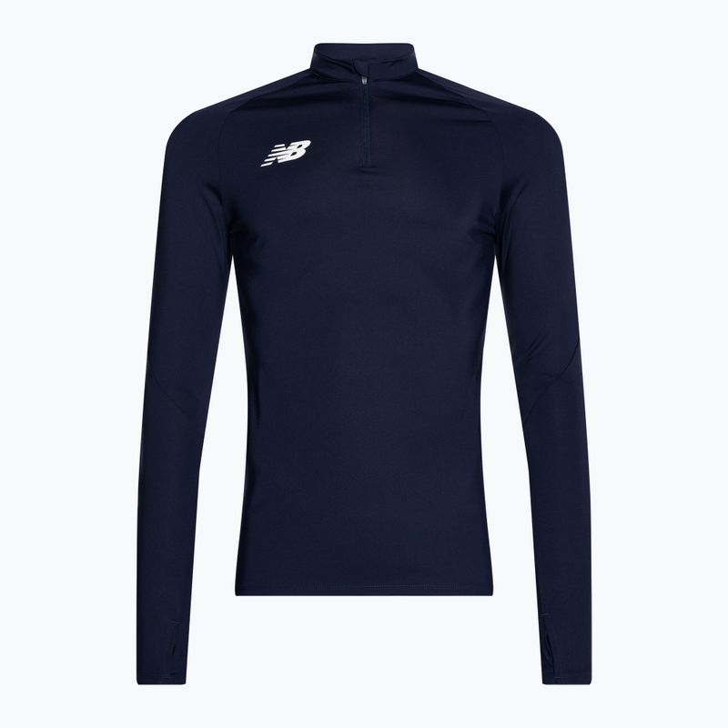Felpa da calcio da uomo New Balance Training 1/4 Zip Knitted navy