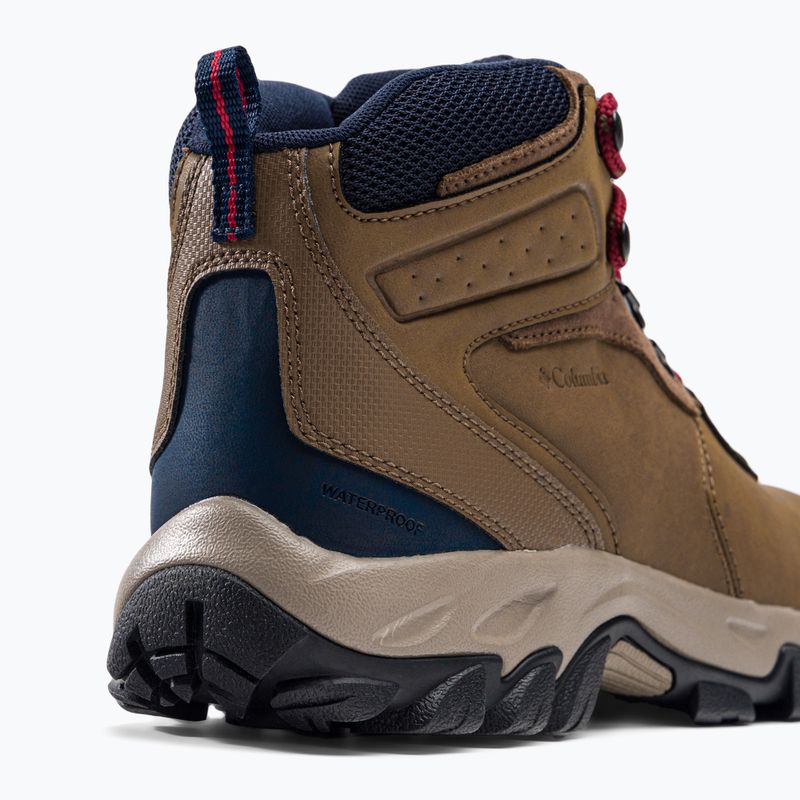 Columbia Newton Ridge Plus II Wp, stivali da trekking da uomo marrone chiaro/rosso velluto 8