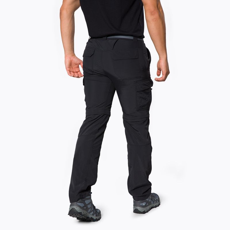 Columbia Silver Ridge II Convertible pantaloni da trekking da uomo nero 3