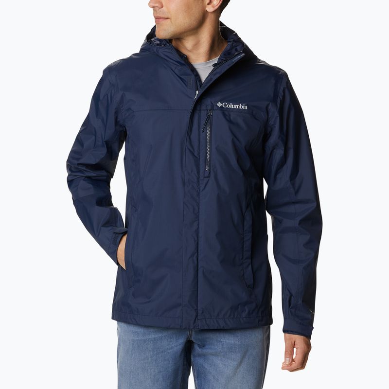 Columbia Pouring Adventure - Giacca antipioggia da uomo, colore blu scuro