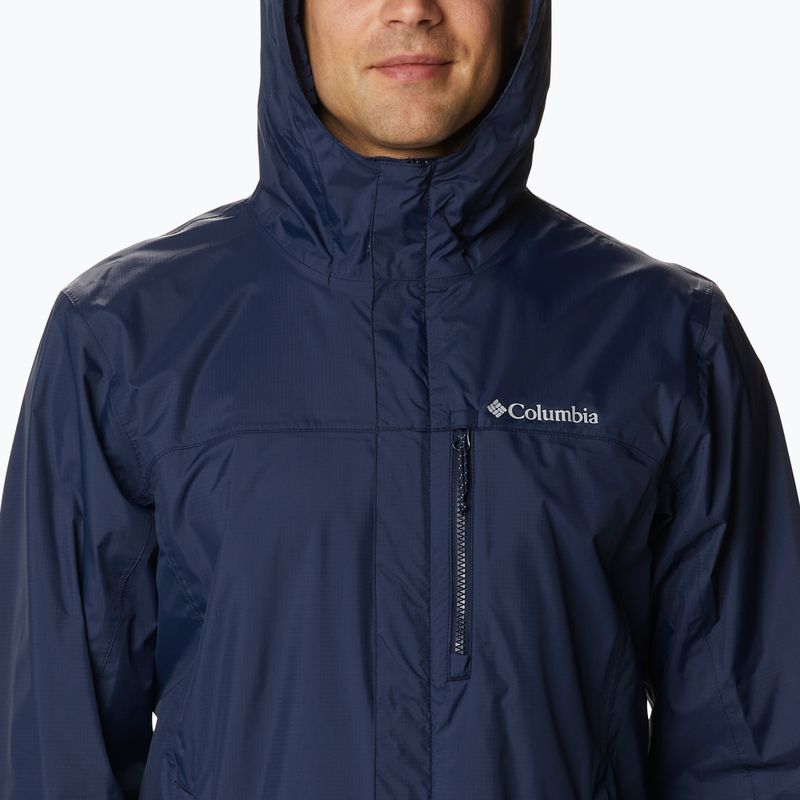 Columbia Pouring Adventure - Giacca antipioggia da uomo, colore blu scuro 6