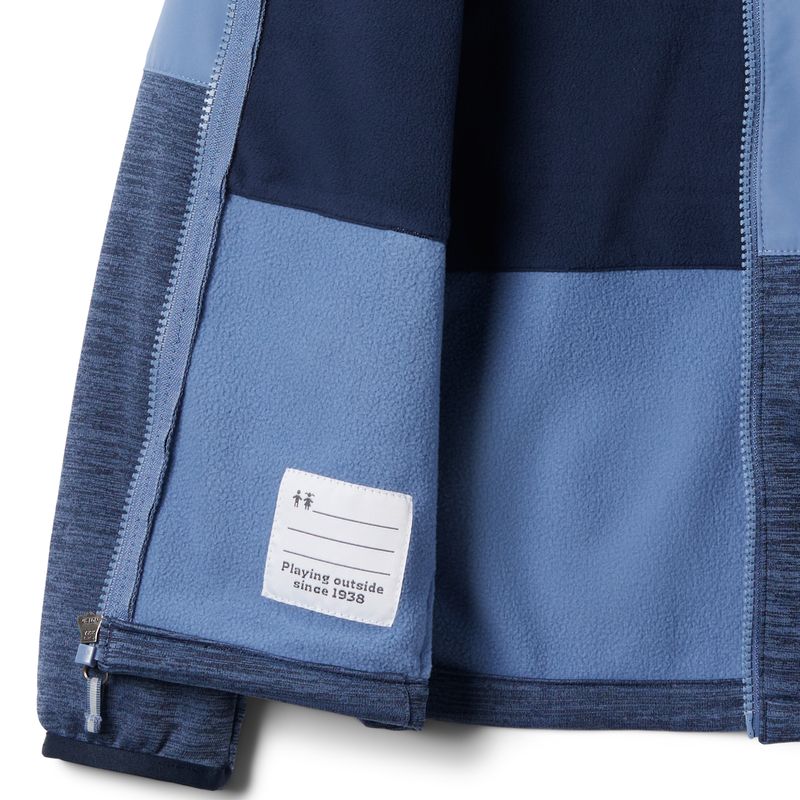 Felpa da trekking Columbia Out-Shield Dry bluestone/collegiate navy heather per bambini 3