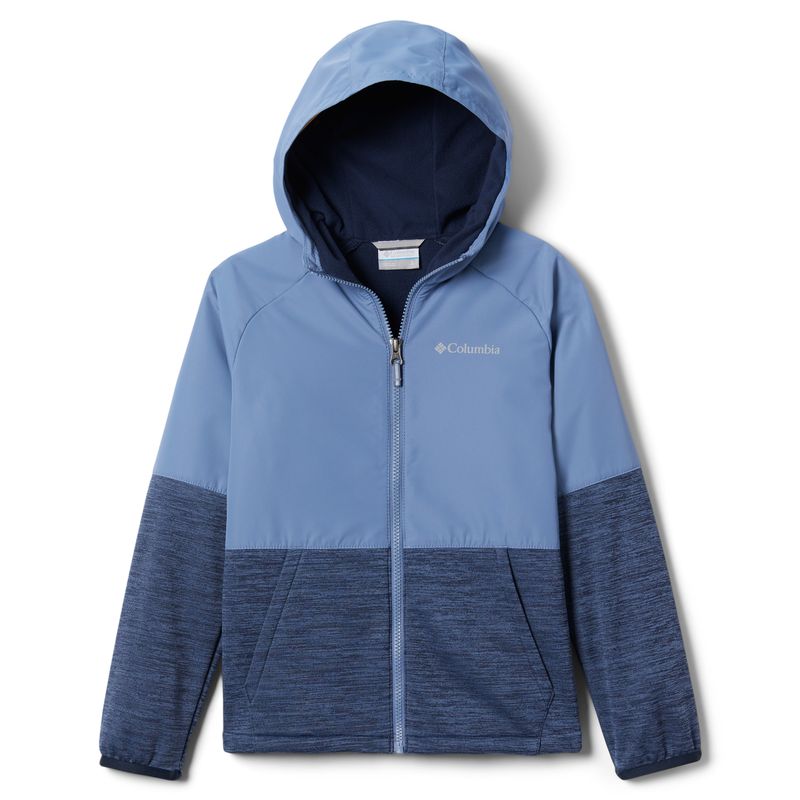 Felpa da trekking Columbia Out-Shield Dry bluestone/collegiate navy heather per bambini