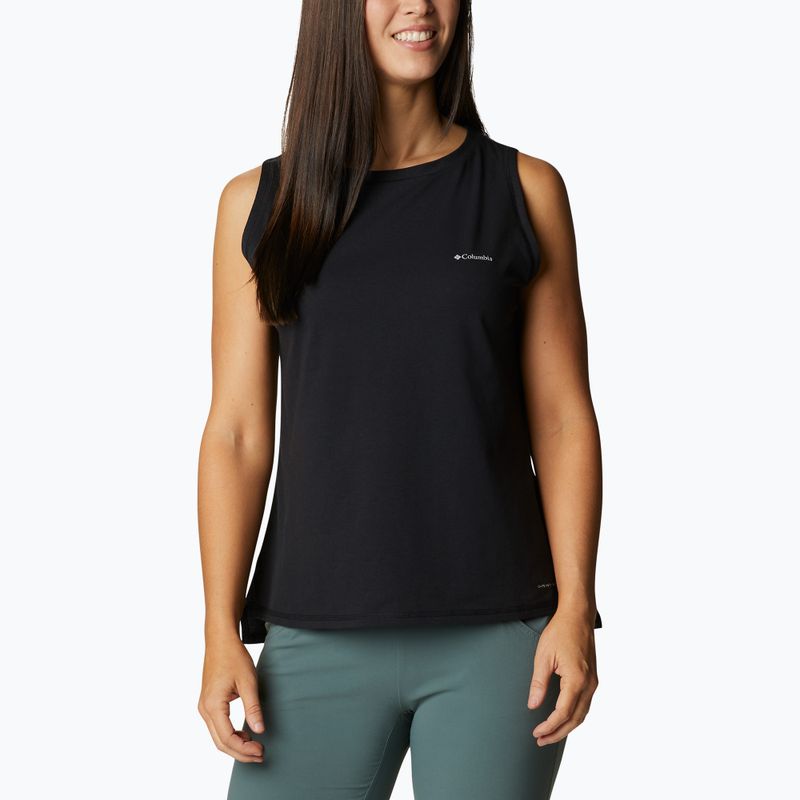 Maglietta da trekking da donna Columbia Sun Trek Tank nero