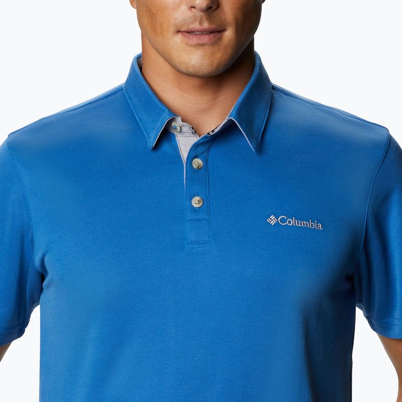 Columbia Nelson Point Polo, camicia da trekking da uomo color indaco brillante 5