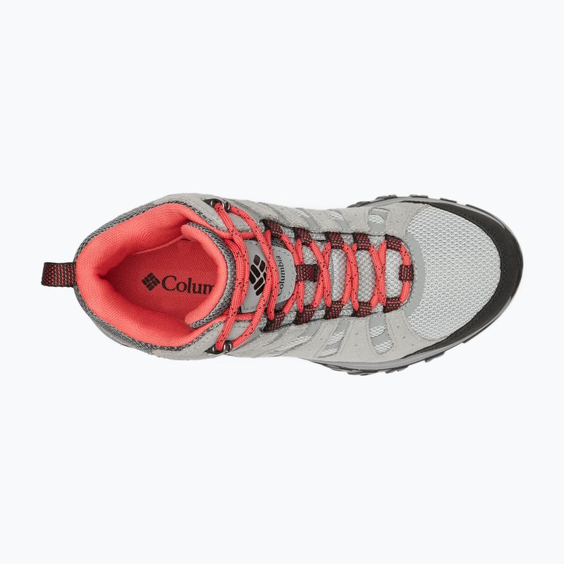 Stivali da trekking da donna Columbia Redmond III Mid Wp vapore/corallo rosso 16