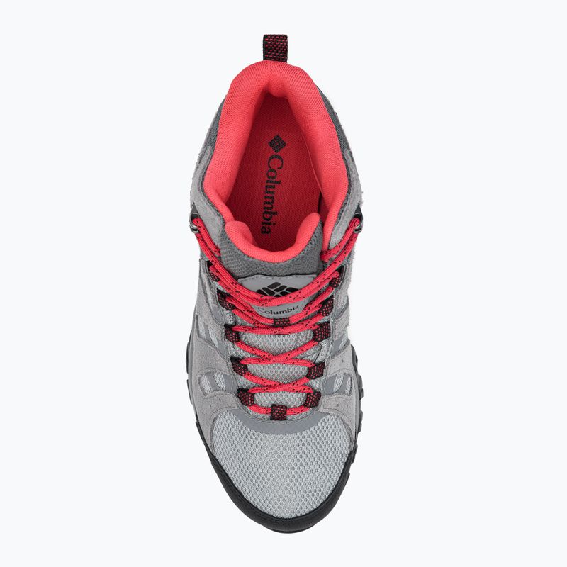 Stivali da trekking da donna Columbia Redmond III Mid Wp vapore/corallo rosso 6