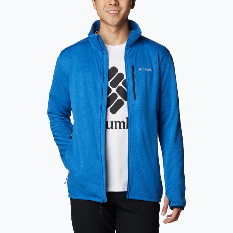 Felpa da trekking Columbia Park View FZ bright indigo heather da uomo