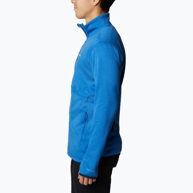 Felpa da trekking Columbia Park View FZ bright indigo heather da uomo 3