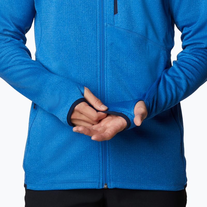 Felpa da trekking Columbia Park View FZ bright indigo heather da uomo 6