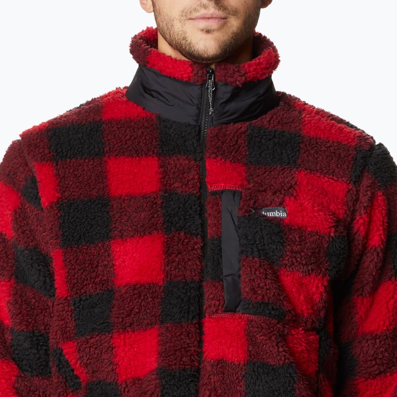 Felpa trekking uomo Columbia Winter Pass Print Fleece mountain red check 5