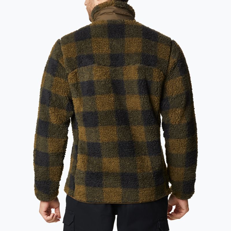Felpa da trekking Columbia Winter Pass Print Fleece verde oliva a quadri da uomo 2