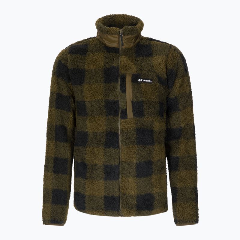 Felpa da trekking Columbia Winter Pass Print Fleece verde oliva a quadri da uomo 8